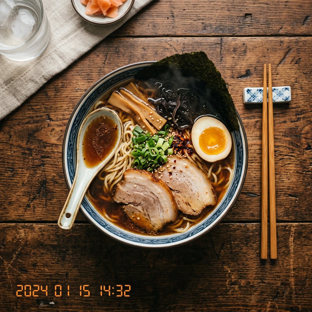 美食照片去除日期时间戳前的原图